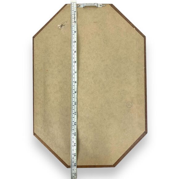 Kathleen Casey 1980s Framed Pictures Boy Girl‎ Hexagon 2 PC Vintage Decor A18G - Picture 11 of 12